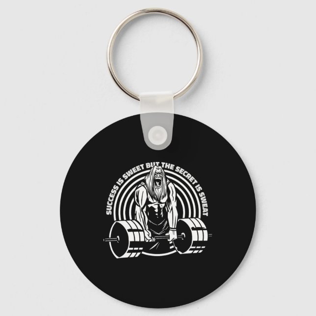 Success Is Sweet But The Secret Is Sweat Men Bodyb Key Ring (Front)