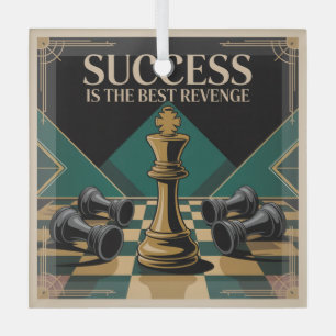 Success Is The Best Revenge Glass Tree Decoration
