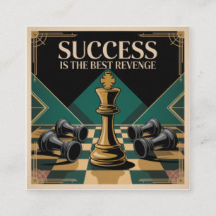 Success Is The Best Revenge Square Business Card