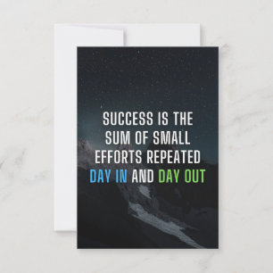 Success Is The Sum Of Small Efforts RSVP Card