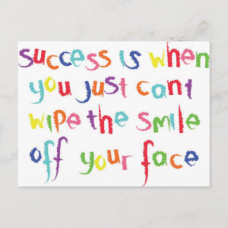 Success is when you postcard