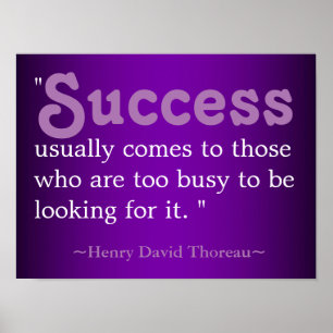 Success Life Quote   Thoreau Poster