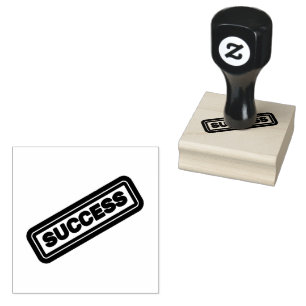 Success Logo Printed Emerald Ink Professional Use Rubber Stamp