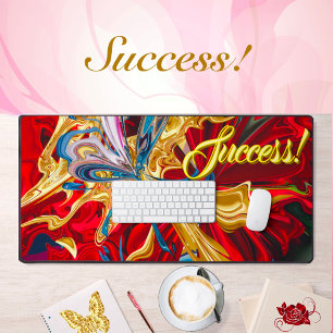 Success Motivation Inspiration Liquified Abstract  Desk Mat