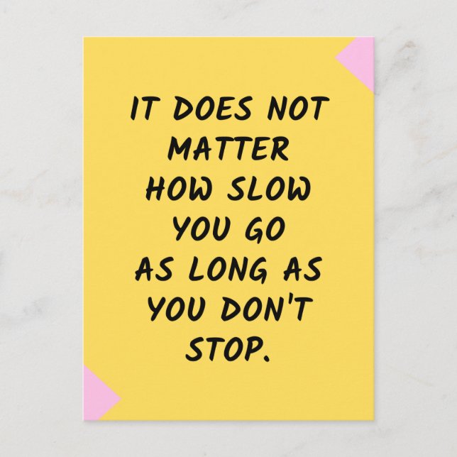 Success Motivational / Inspirational Quote Postcard (Front)