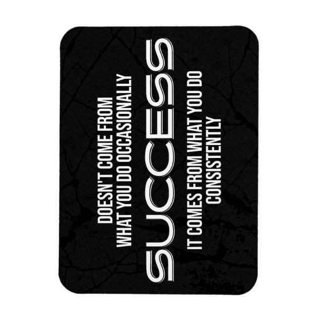 Success Motivational Quote Magnet (Vertical)