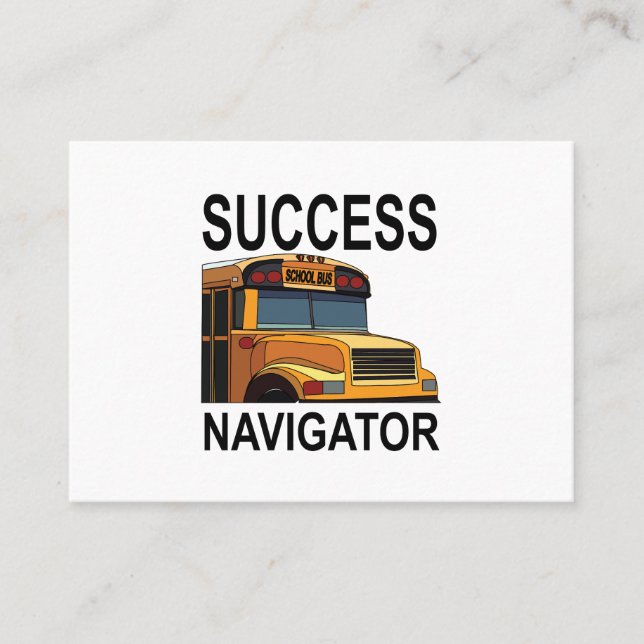 Success Navigator School Bus Driver Business Card (Front)