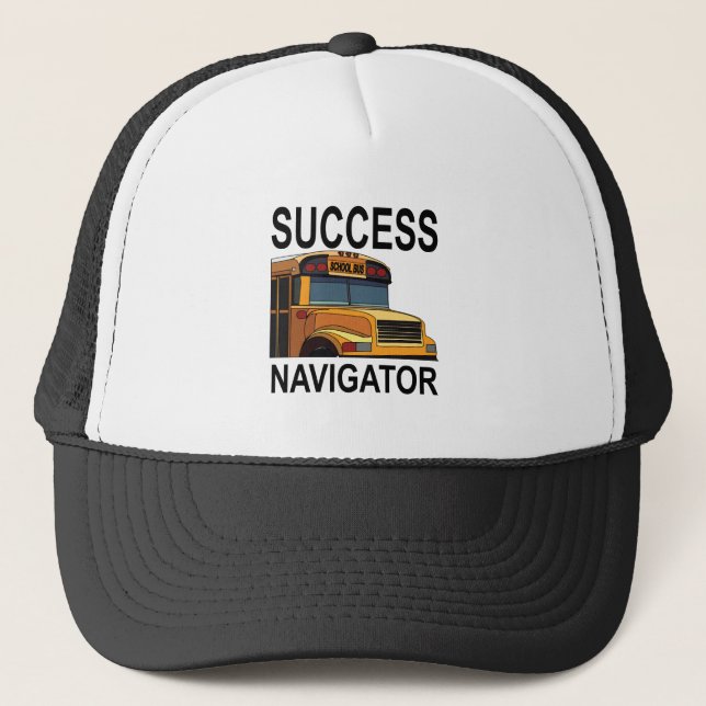 Success Navigator School Bus Driver Trucker Hat (Front)