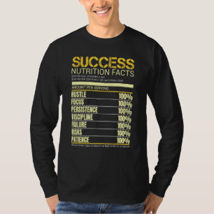 Success Nutrition Facts Ingredients Motivational Q T-Shirt