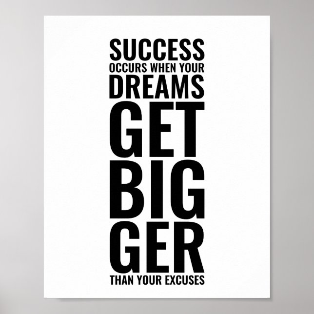 Success occurs | Motivational Quote Poster (Front)