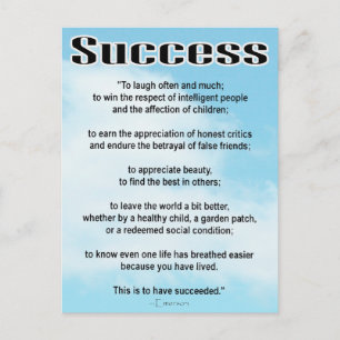 Success Postcard