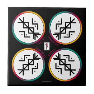 Success & Prosperity Bindrune Ceramic Tile