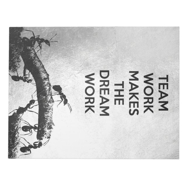 Success Quote Teamwork Makes The Dreamwork Notepad (Front)