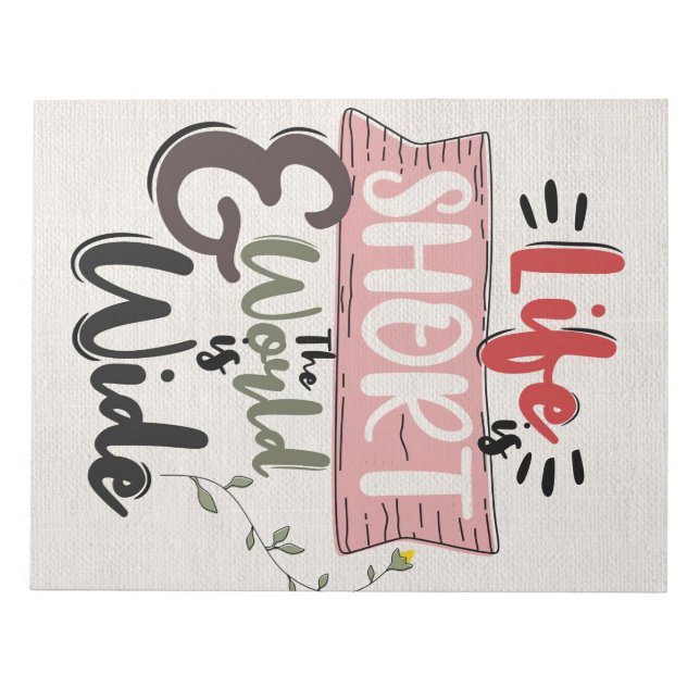 Success Quote The World Is Wide Notepad (Front)