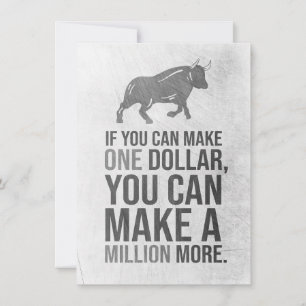 Success Quote You Can Make A Million Invitation