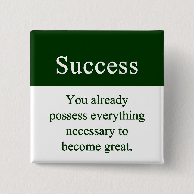 Success starts from within 15 cm square badge (Front)