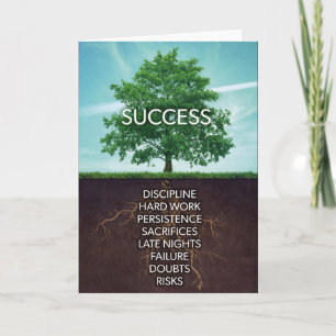 Success Tree Motivational Card