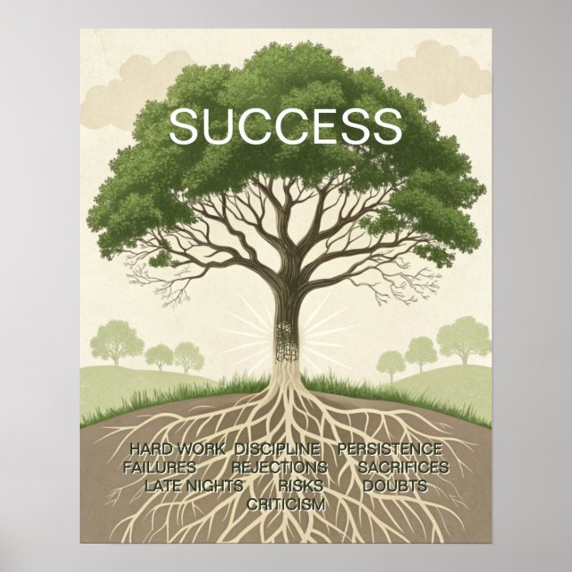 Success Tree Motivational Poster  (Front)
