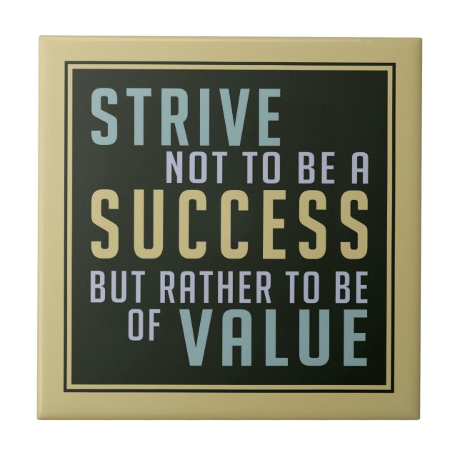 Success & Value Motivational ceramic tiles (Front)