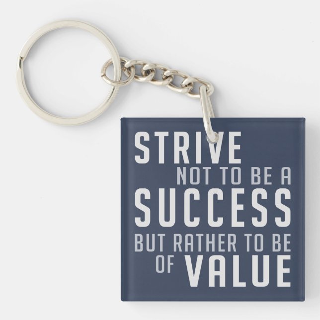 Success & Value Motivational key chain (Front)