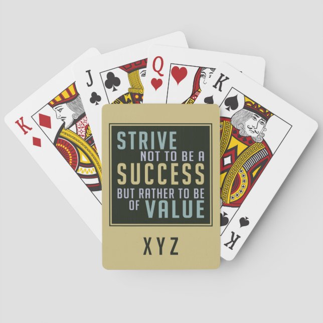 Success & Value Motivational playing cards (Back)