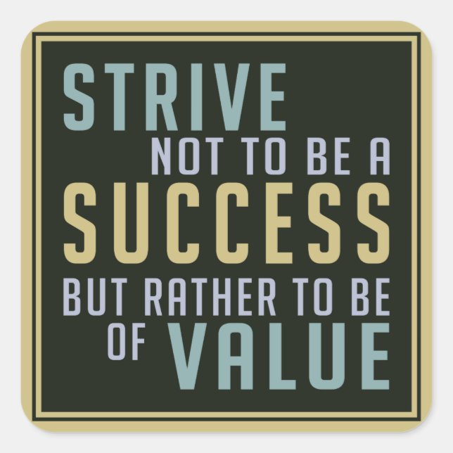 Success & Value Motivational stickers (Front)
