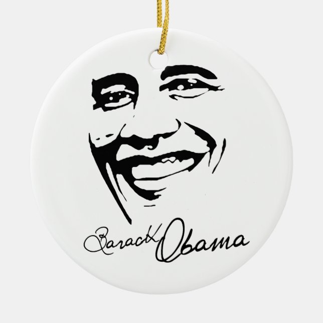 SUCCESS WITH OBAMA -.png Ceramic Tree Decoration (Front)