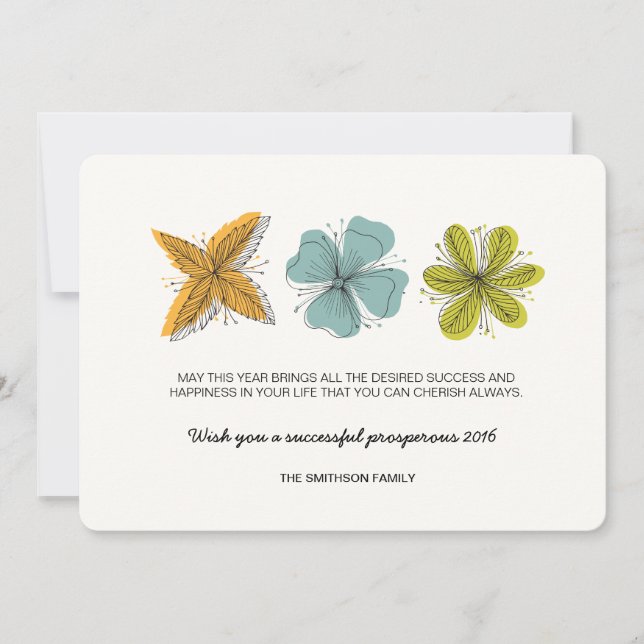 successful prosperous new year card (Front)