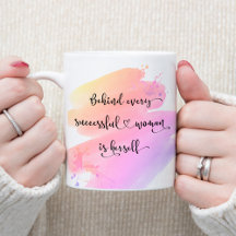 Successful Woman Chic Pink Watercolor Typography