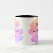 Successful Woman Chic Pink Watercolor Typography Two-Tone Coffee Mug (Center)