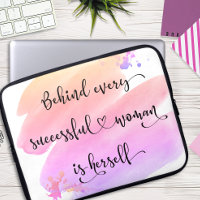 Successful Woman, Pink Ombre Watercolor Typography