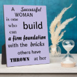 Successful Woman Plaque<br><div class="desc">Uplifting quotes</div>