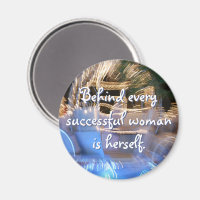 Successful woman power quote blue gold coach photo