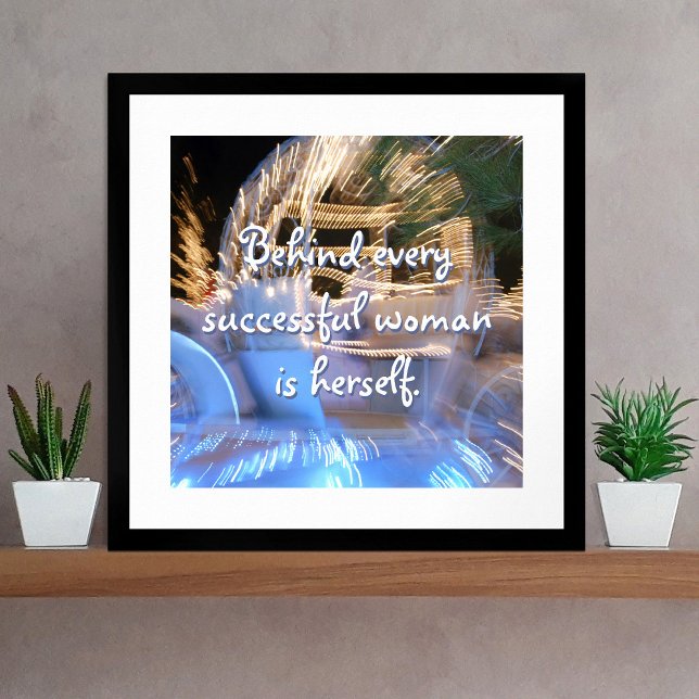 Successful Woman Quote Sparkly Gold Coach Photo Poster (Creator Uploaded)