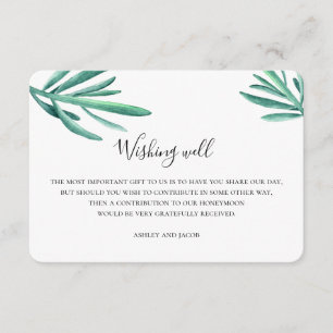 Succulen wishing well. Summer wedding. Insert card