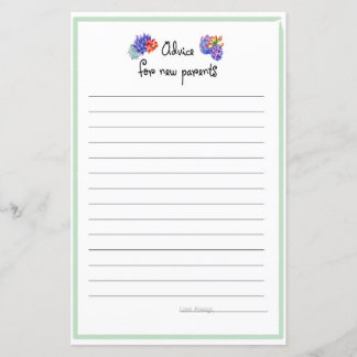 Succulent Advice for Parents Baby Shower