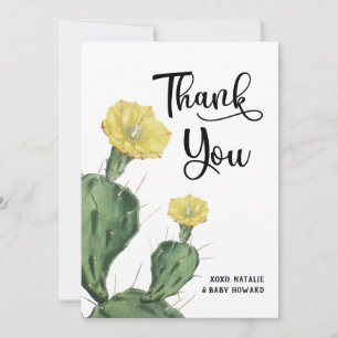 Succulent Baby Shower Thank You Card