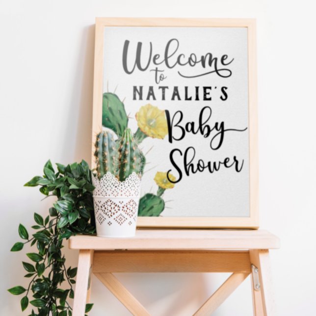 Succulent Baby Shower Welcome Sign (Creator Uploaded)