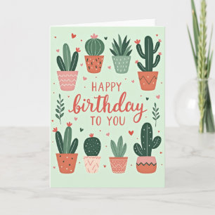Succulent Birthday Card