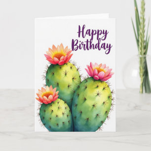 Succulent Bloom Birthday Card