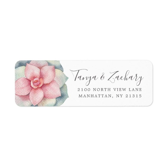 Succulent Bloom | Return Address Label (Front)