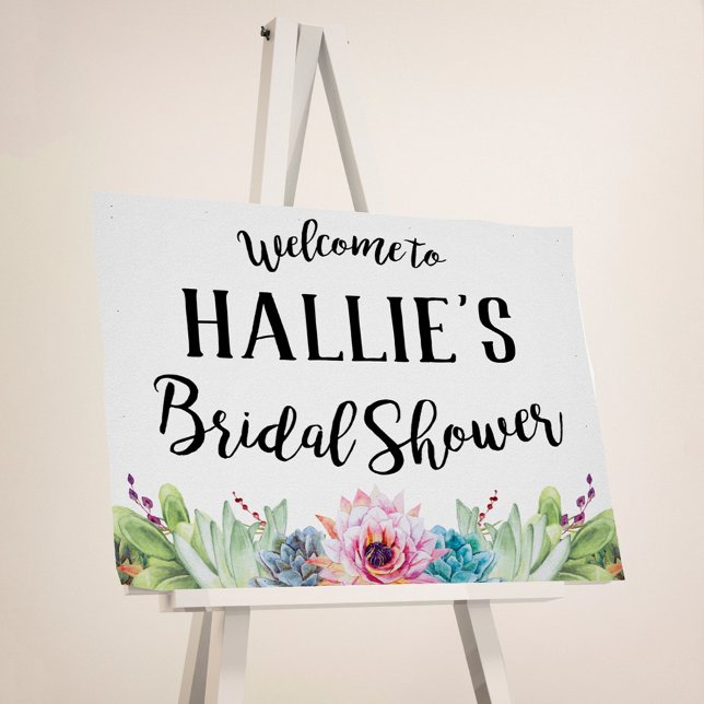 Succulent Bridal Shower Sign (Creator Uploaded)