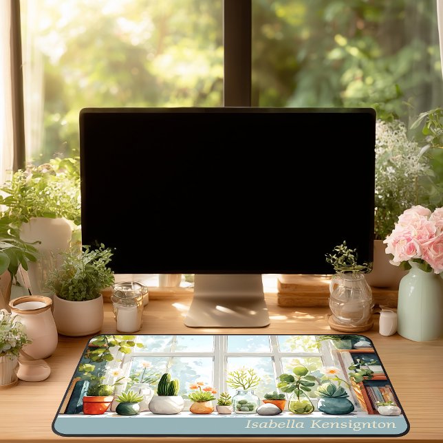Succulent Cactus  Botanical Houseplants Desk Mat (Creator Uploaded)