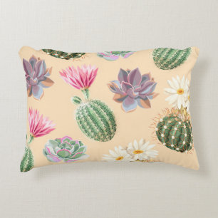 Succulent Cactus: High Detail Pattern Decorative Cushion