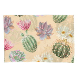 Succulent Cactus: High Detail Pattern Pillowcase