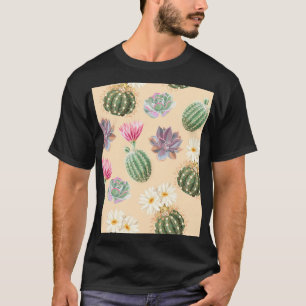 Succulent Cactus: High Detail Pattern T-Shirt