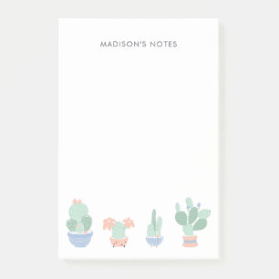 Succulent Cactus Illustration Cute Post-It Notes