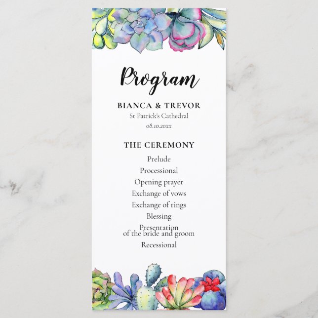 Succulent cactus watercolor program (Front)