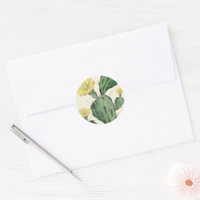 Succulent Classic Round Sticker (Envelope)