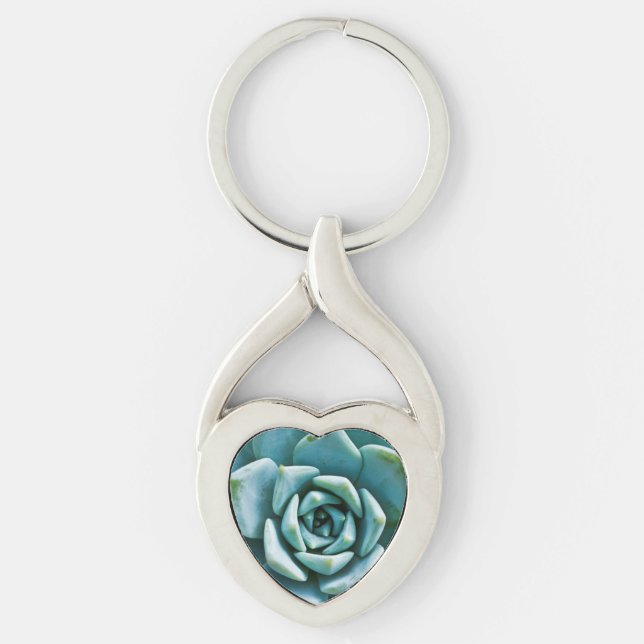 Succulent Closeup Key Ring (Front)